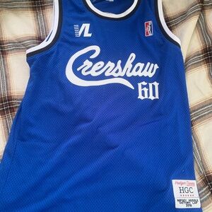 Crenshaw 60 Blue Mesh Basketball Jersey